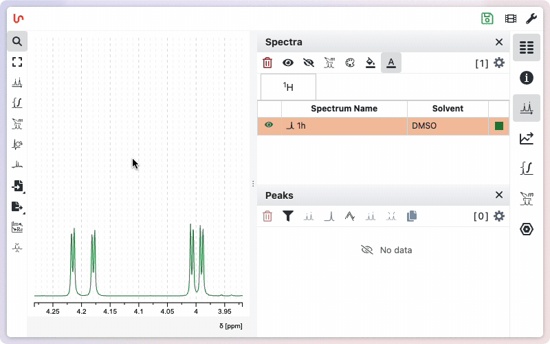 Peak shape optimization over the whole spectrum